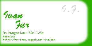 ivan fur business card